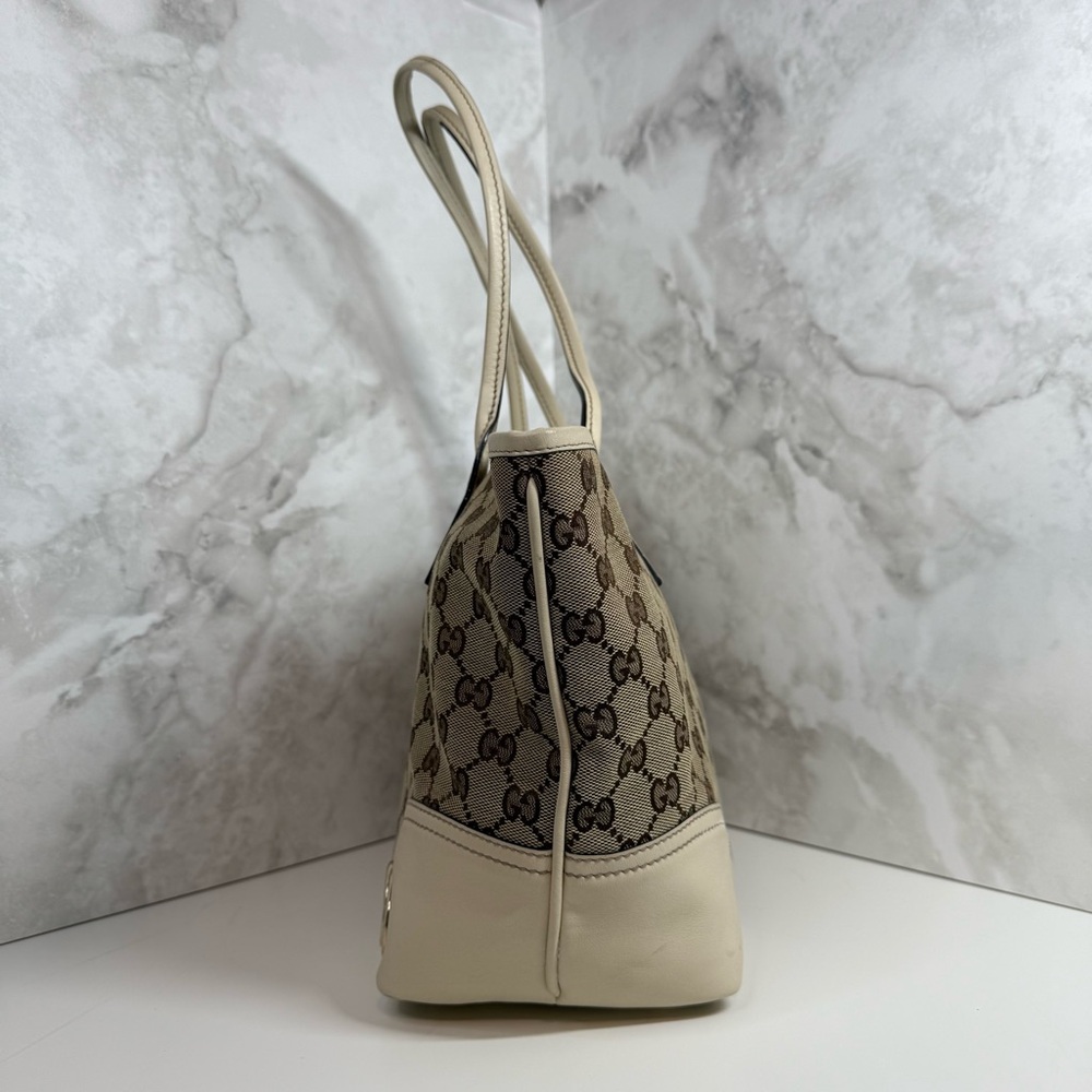 Gucci | GG Canvas New Brit Tote Bag | Beige/Brown - Picture 4 of 16